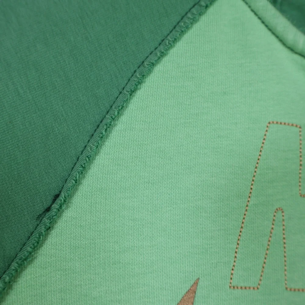 Vintage Y2K Nike Sportswear Full‎ Zip Jacket XS Green Gold Swoosh Fleece